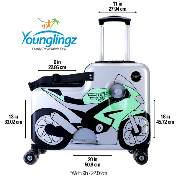 Kids Luggage Rolling Luggage for Kids Younglingz