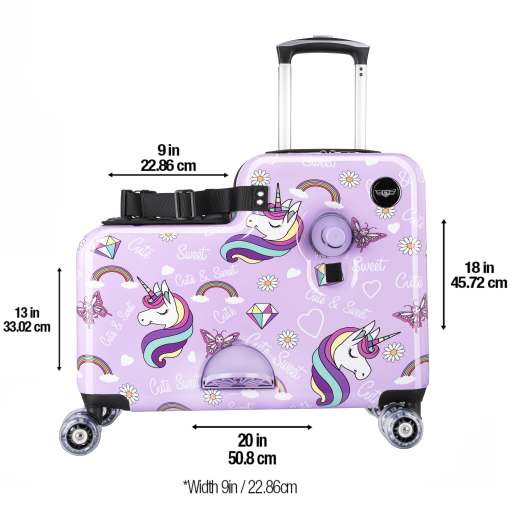 Little girls top rolling suitcase